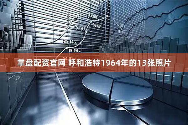 掌盘配资官网 呼和浩特1964年的13张照片