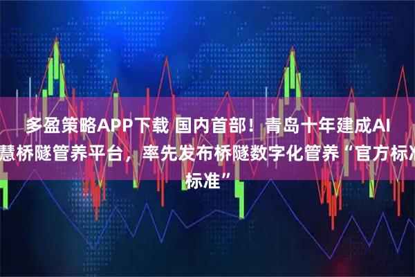 多盈策略APP下载 国内首部！青岛十年建成AI智慧桥隧管养平台，率先发布桥隧数字化管养“官方标准”